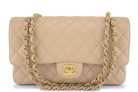 chanel classic bag beige|chanel bag 22 price.